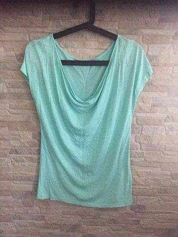 T-shirt vert d’eau Camaïeu 40