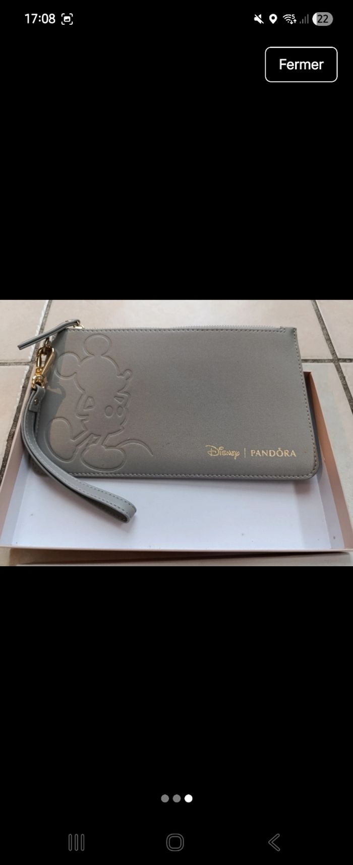 Pochette mickey pandora avec sa boîte - photo numéro 2