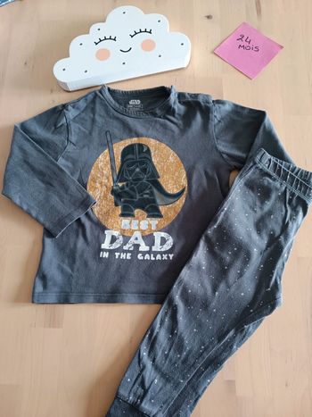 Pyjama deux pièces star Wars 24 mois mixte