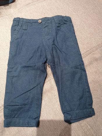 Pantalon Chino bleu bout chou 9 mois