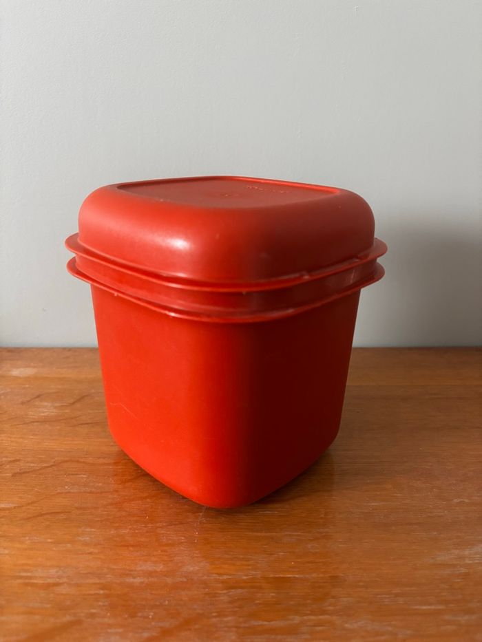 Vintage seau à glaçons Tupperware orange - photo numéro 1