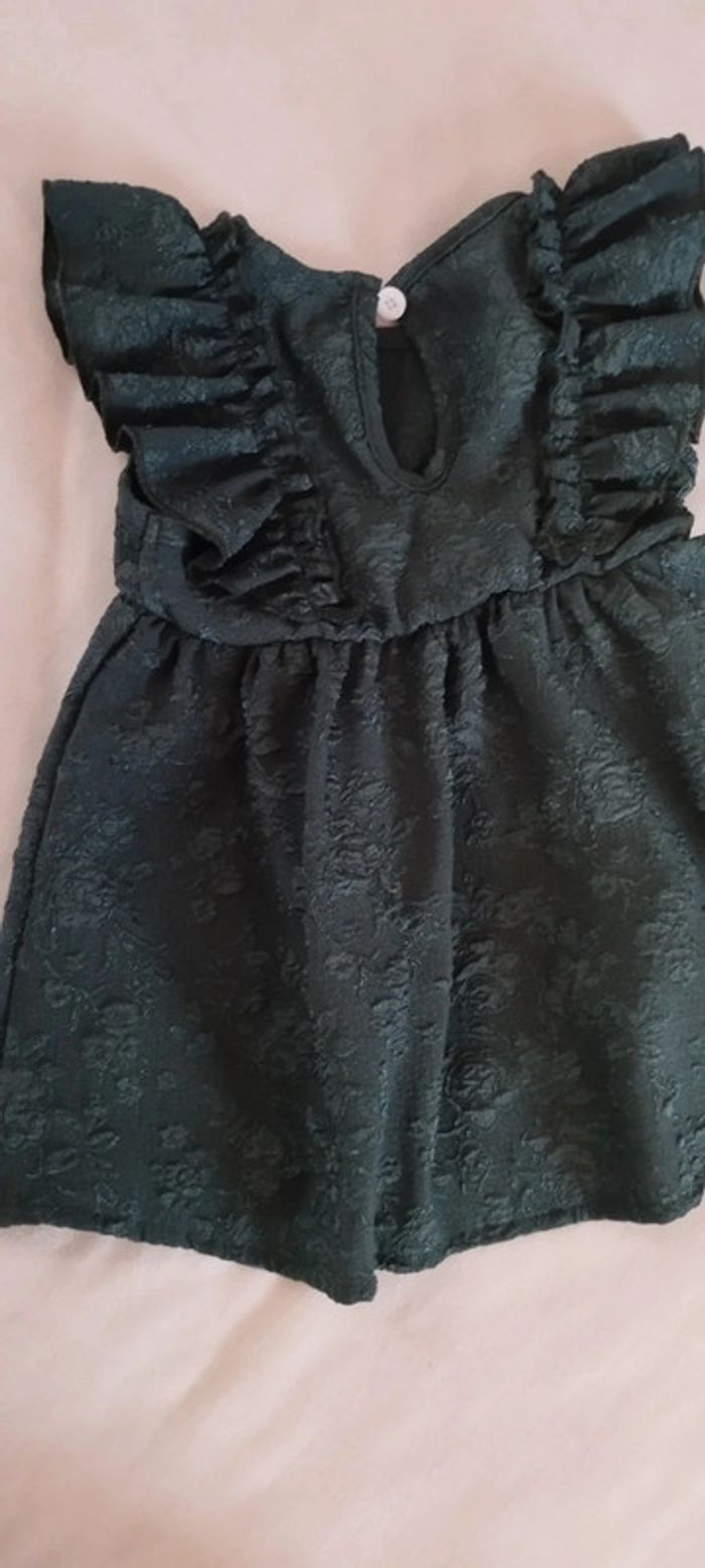 Robe texturée verte - 6-9 mois - photo numéro 3