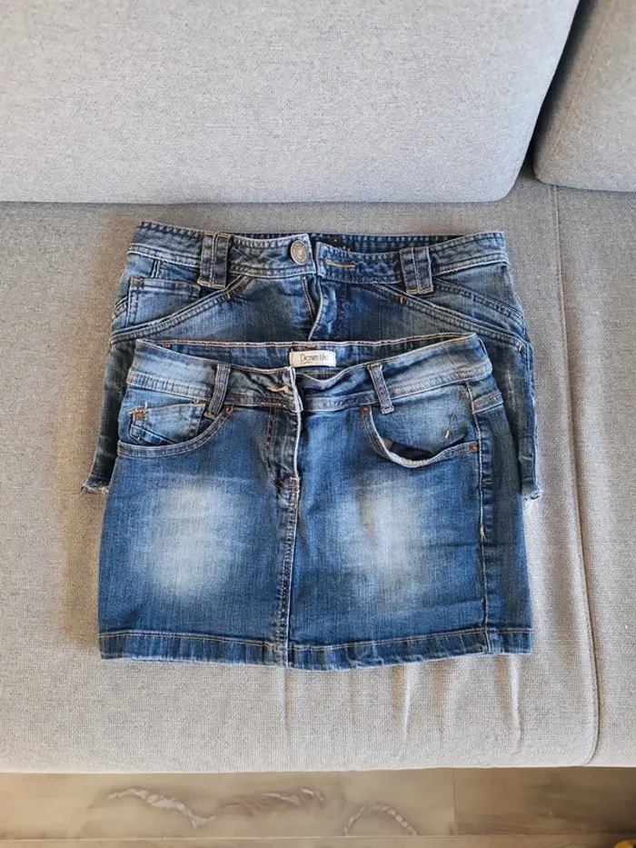 Lot de 2 jupes en jeans