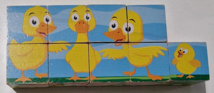 Puzzles cubes en bois - 9 pièces - photo numéro 5