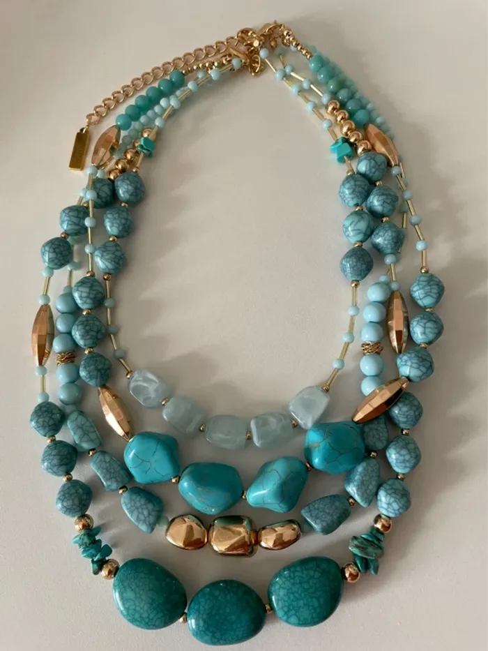 Collier multirangs turquoise Weekend Max Mara - photo numéro 8