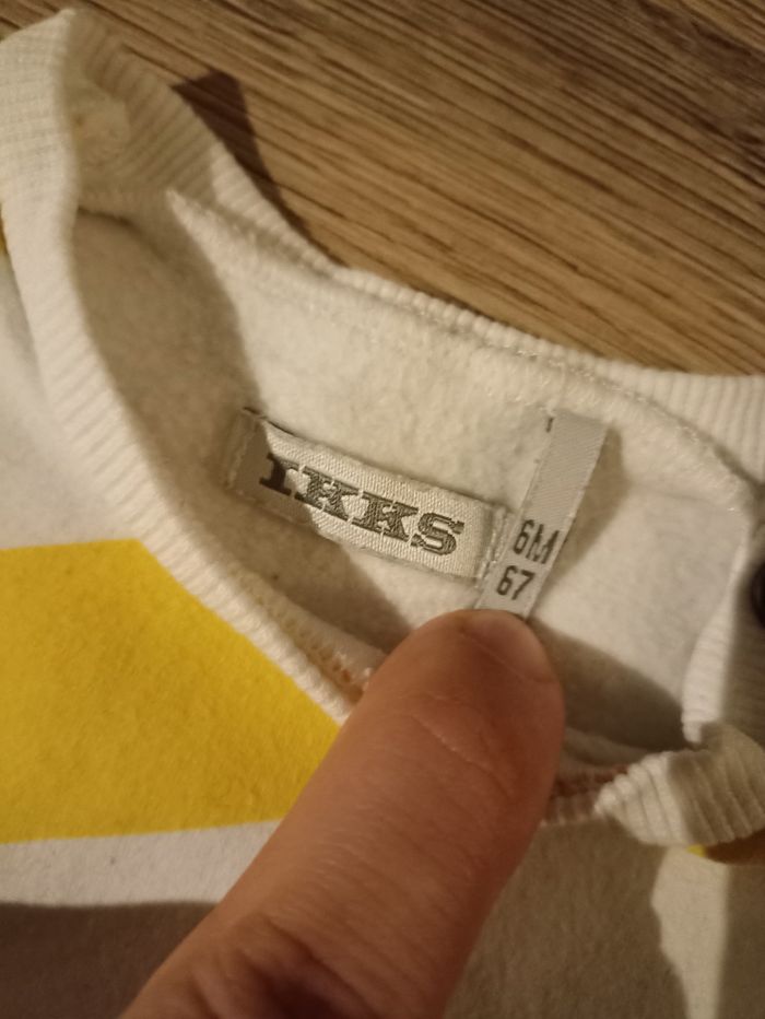 Pull jaune et blanc ikks - photo numéro 5