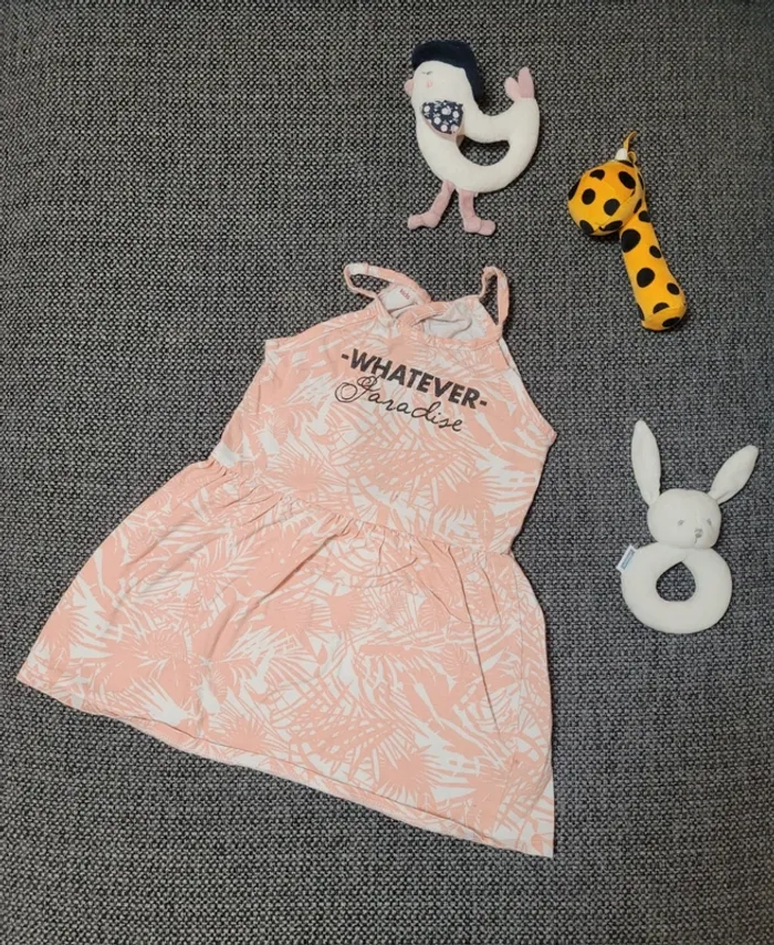 Robe légère motifs palmiers 3 ans