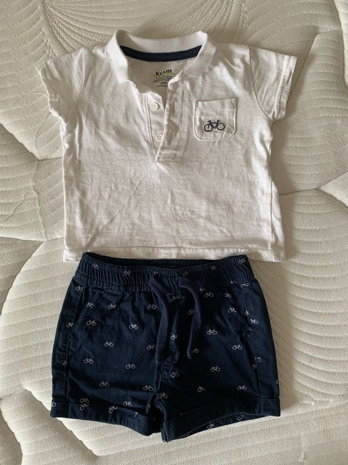 Ensemble polo short Kiabi cycliste 6 mois