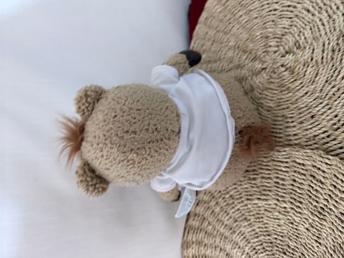 Doudou peluche ours Bert the Bear Pull blanc Lief - photo numéro 2