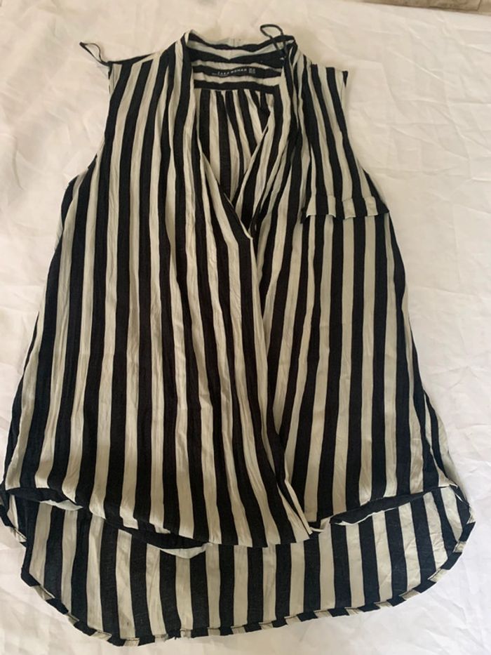 Chemisier manches courtes Zara taille XS - photo numéro 2
