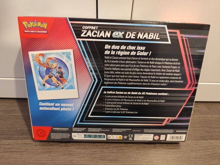 Coffret Zacian ex de Nabil cartes Pokémon EV9 aventures ensemble Etincelles déferlantes EV8 - photo numéro 2