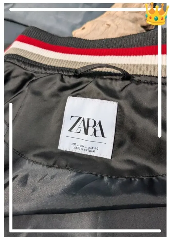 Veste bomber Zara homme taille L – look varsity stylé - photo numéro 8