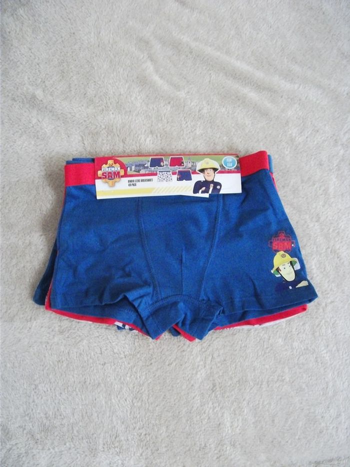 Lot de 4 boxers Sam le Pompier 4-6 ans neuf 19,99€