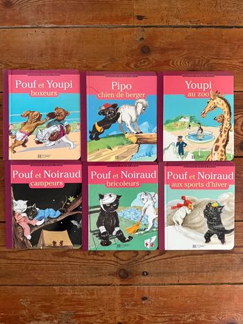 Lot de 6 livres anciens vintage Caroline albums roses Pierre Probst Hachette Youpi Pouf Noiraud