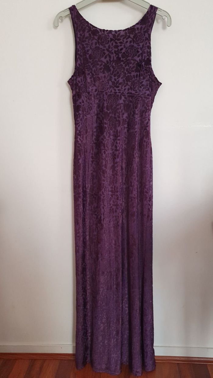 Robe longue motifs velours