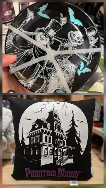 Coussin et assiette phantom manoir