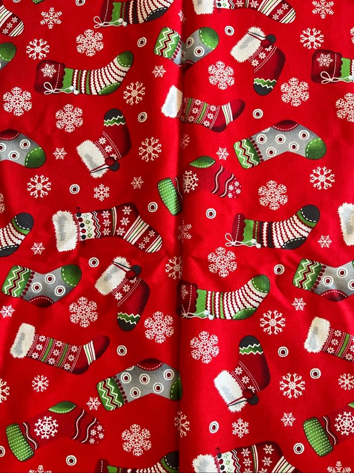 Tissu imprimé boules de Noël - photo numéro 2