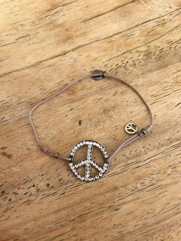 Bracelet gas peace and love cordon