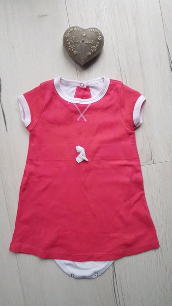 Robe body petit bateau fille 12mois neuve