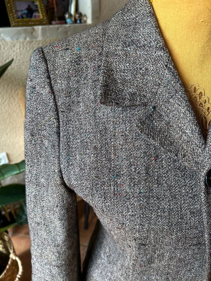 Kookai veste cintrée couleur marron mouchetée multicolores - photo numéro 5