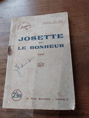 Josette et le bonheur Sabine du Jeu Roman 1941