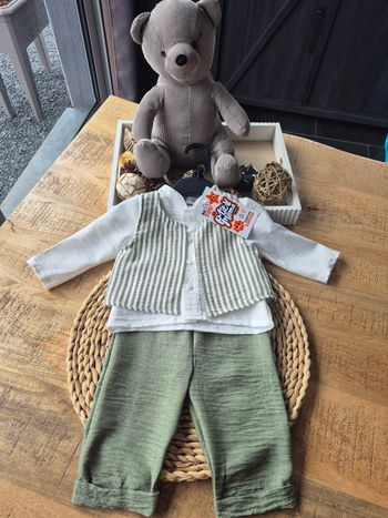 Ensemble Bébé Garçon Kaki 6 Mois