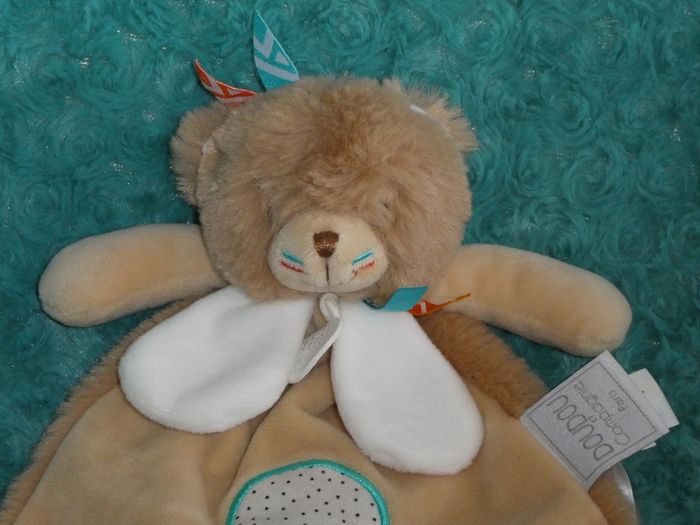 Doudou ours Tiwipi Doudou et compagnie beige blanc 🐻état neuf - photo numéro 2