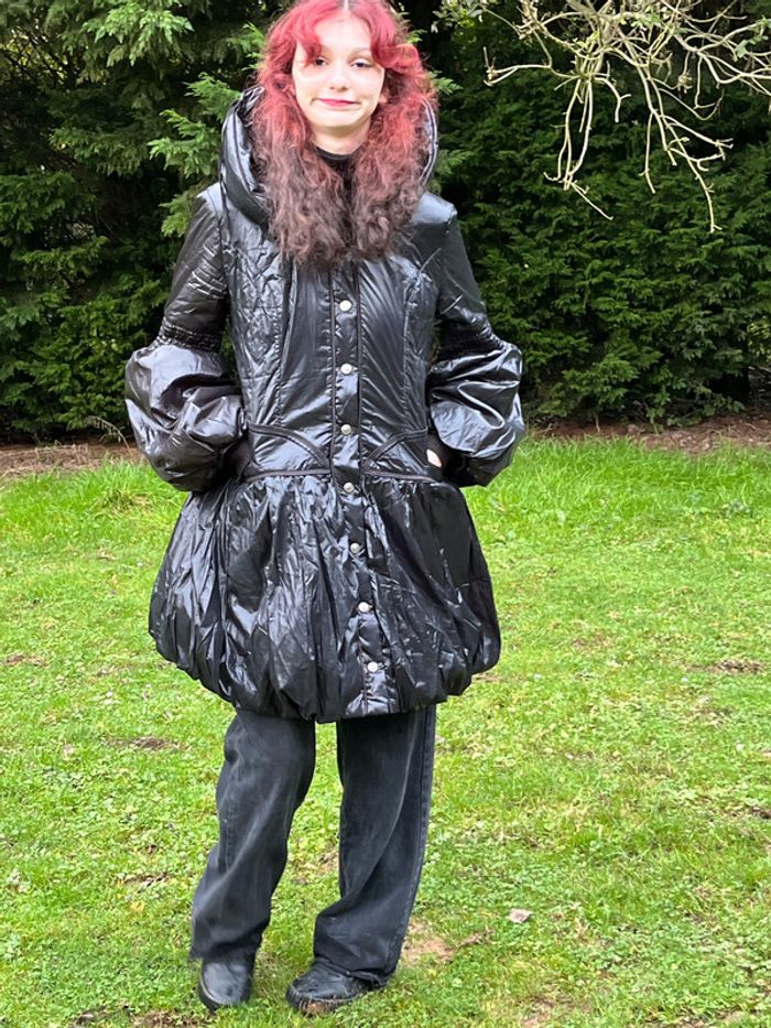 Long manteau bouffant extravagant / manteau d'hiver pour femme - photo numéro 11