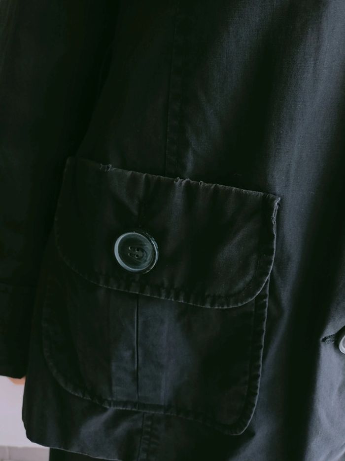 Trench court noir délavé T42 cintré V*128 - photo numéro 6