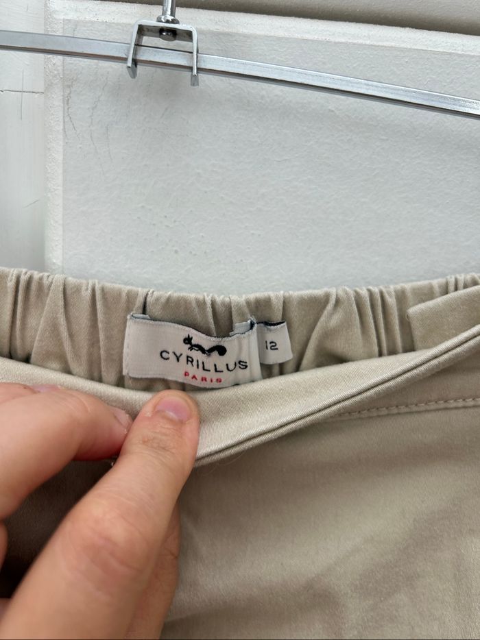 Jupe short beige 12 ans cyrillus - photo numéro 3