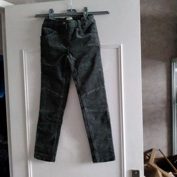 Pantalon velours gris fille 8 ans Vert Baudet