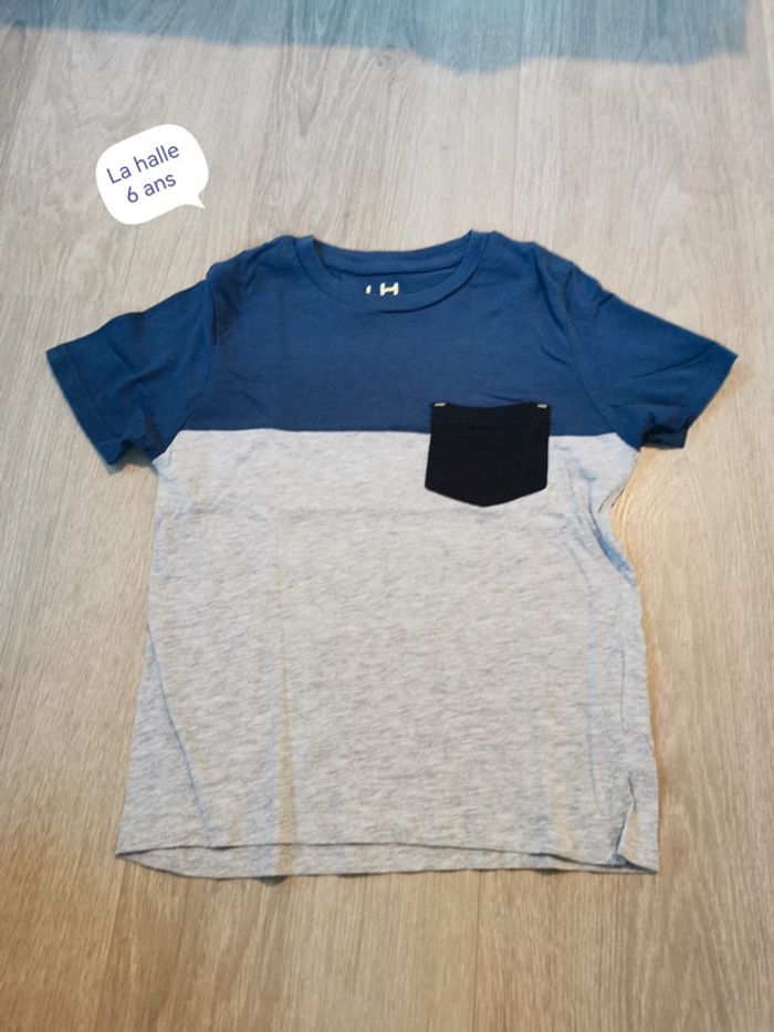 Tee-shirt 6 ans bicolore la halle
