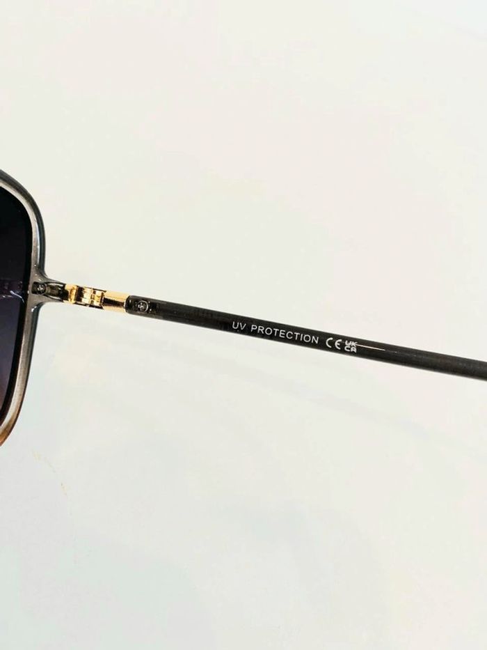 Lunette de soleil femme carrée grise dégradés en abricot uvprotection catégorie 3 - photo numéro 4