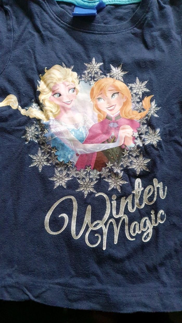 Tee-shirt La reine des neiges Disney 4 ans - photo numéro 2