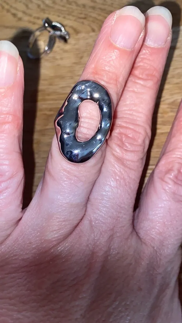 Bague neuve en acier ajustable