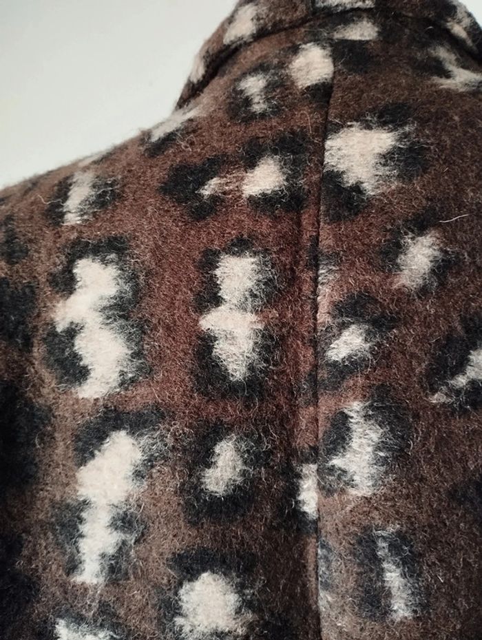 Manteau motif léopard Promod taille s en laine - photo numéro 5