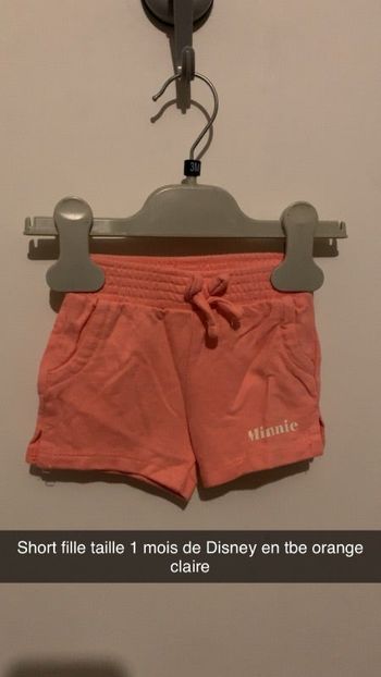 Short fille taille 1 mois