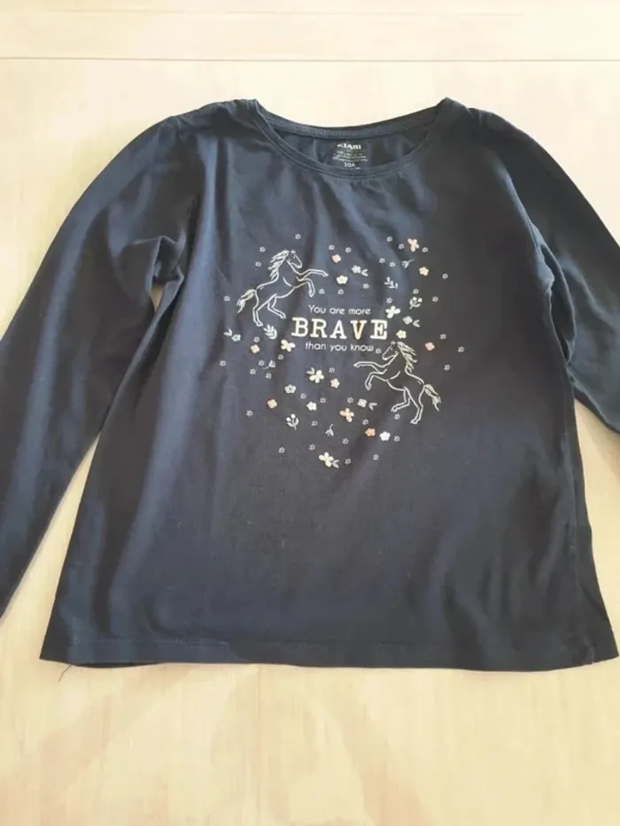 Tee shirt manches longues Kiabi