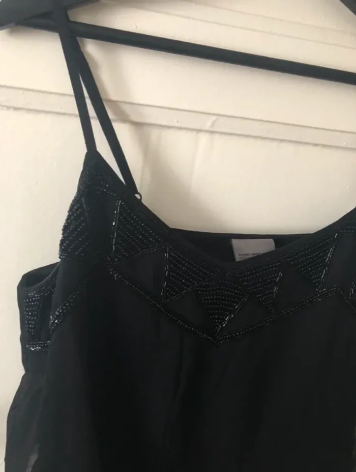 Robe noire perles Vero Moda t.l - photo numéro 2