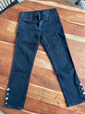 Jean 3/4 noir délavé Zara taille 36