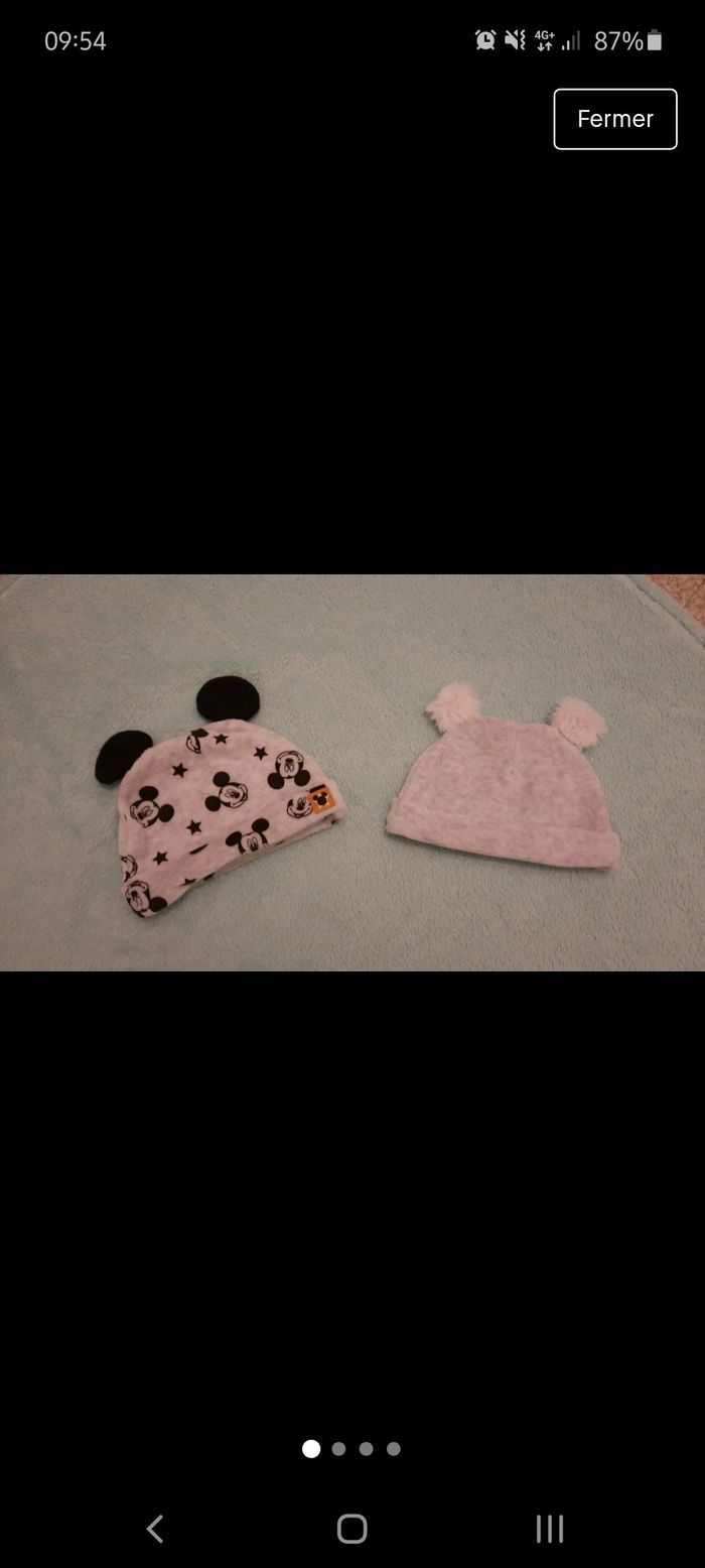 Bonnet bébé Disney
