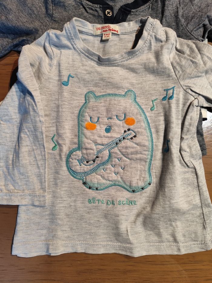 Lot de 6 t-shirts manches longues garçon taille 9 mois - photo numéro 5
