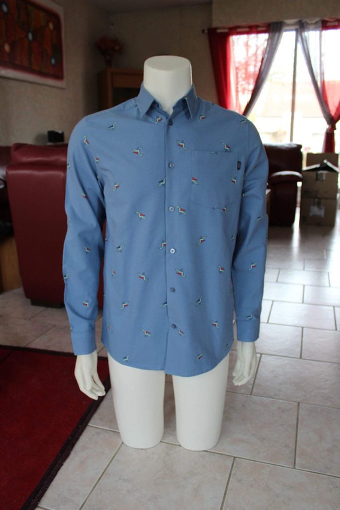 Chemise Wesc motifs bleu - photo numéro 3