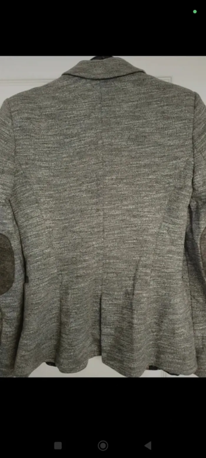 Veste blazer gris chiné Zara XS - photo numéro 2