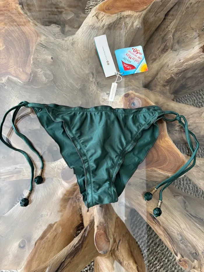 Bas de maillot de bain femme vert bijou Cia maritima