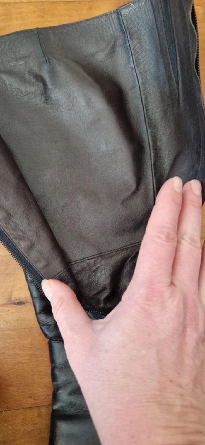 Superbes bottes cuir talon taille38,5 - photo numéro 9