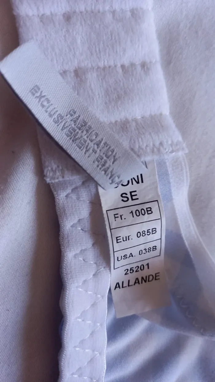 Soutien gorge allande vichy bleu 100b - photo numéro 3