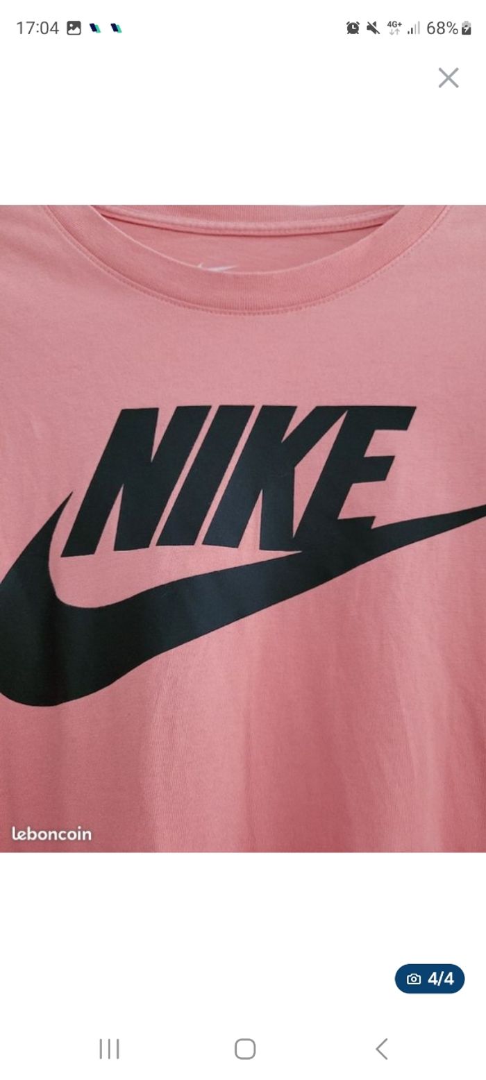 Sweat manches longue corail NIKE-Taille S - photo numéro 4
