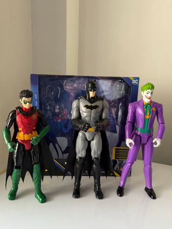 Pack 3 Figurines DC Comics 30 Cm Batman/Robin/Le Joker Spin Master
