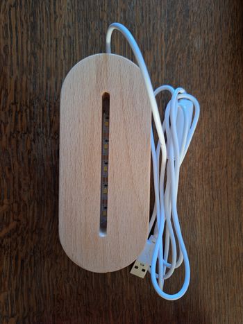 Base ovale en.bois lumineuse neuve